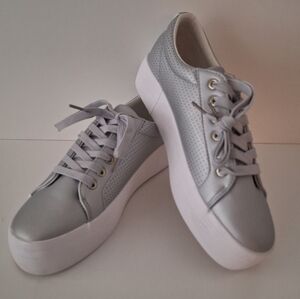 Jabasic silver platform sneakers